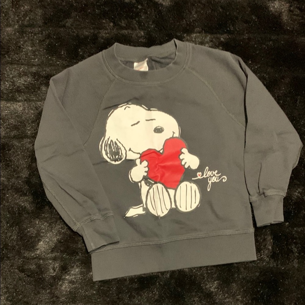 Peanuts Charcoal Grey Sweatshirt Boy or Girl